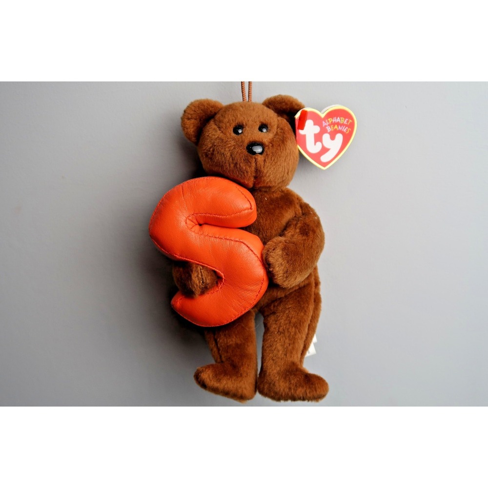 TY Alphabet Beanie Baby - Letter S | Tush Tag Issues | Vintage | Rare